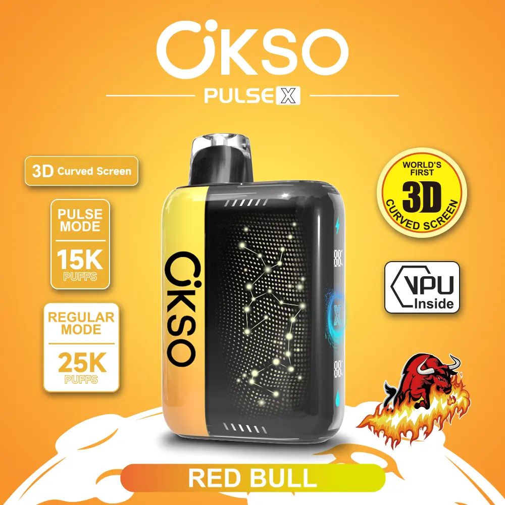Vaper desechable OKSO Pulse X 25000 sabor Red Bull