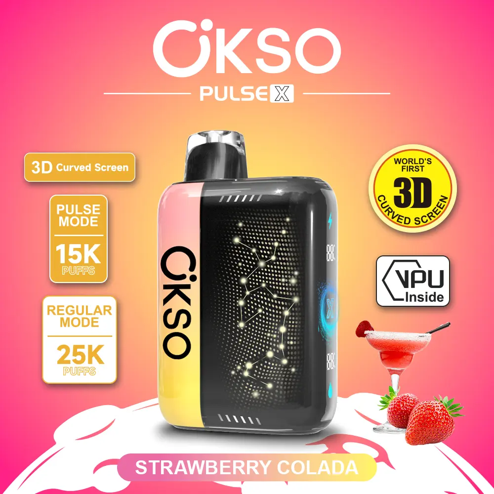 Vaper desechable OKSO Pulse X 25000 sabor Strawberry Colada
