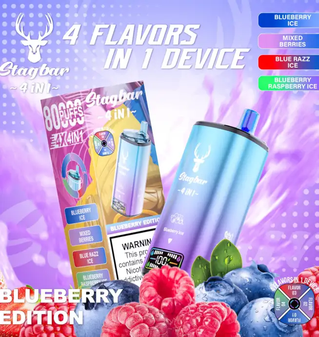Stagbar 4in1 80000 – sabor Blueberry Ice y Mixed Berries