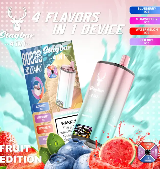 Stagbar 4in1 80000 – sabor Blueberry Ice y Strawberry Ice