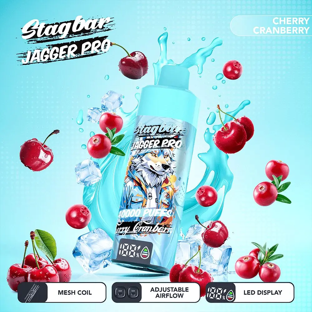 Stagbar Jagger Pro 40000 Caladas – Vaper Desechable Recargable con Flujo de Aire Ajustable y Pantalla LED - Imagen 6