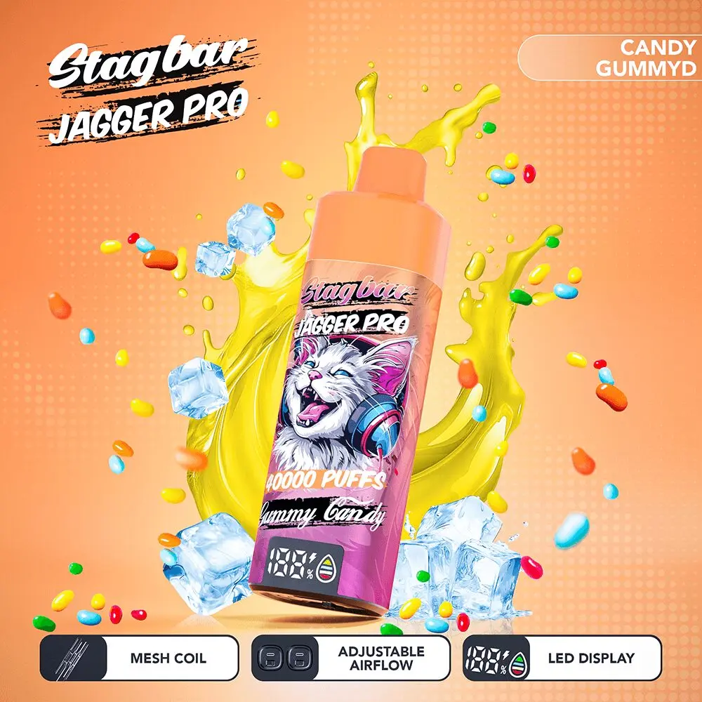 Stagbar Jagger Pro 40000 Caladas – Vaper Desechable Recargable con Flujo de Aire Ajustable y Pantalla LED - Imagen 10