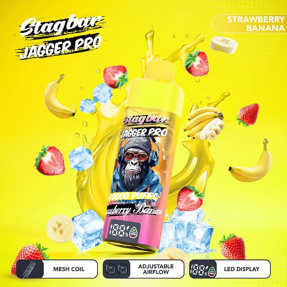 Stagbar Jagger Pro 40000 Caladas – Vaper Desechable Recargable con Flujo de Aire Ajustable y Pantalla LED - Imagen 16