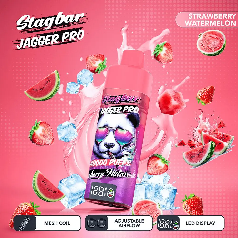 Stagbar Jagger Pro 40000 Caladas – Vaper Desechable Recargable con Flujo de Aire Ajustable y Pantalla LED - Imagen 18