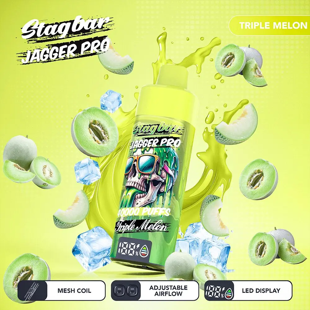 Stagbar Jagger Pro 40000 Caladas – Vaper Desechable Recargable con Flujo de Aire Ajustable y Pantalla LED - Imagen 19