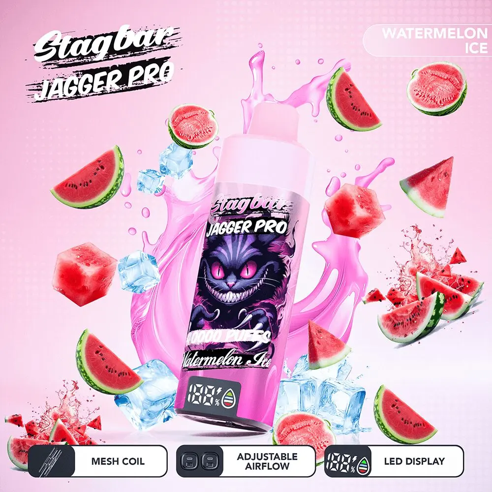 Stagbar Jagger Pro 40000 Caladas – Vaper Desechable Recargable con Flujo de Aire Ajustable y Pantalla LED - Imagen 20
