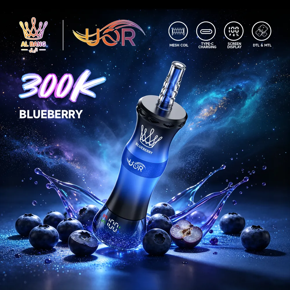Vaper desechable UOR × Bang AL Bang 300K sabor Blueberry