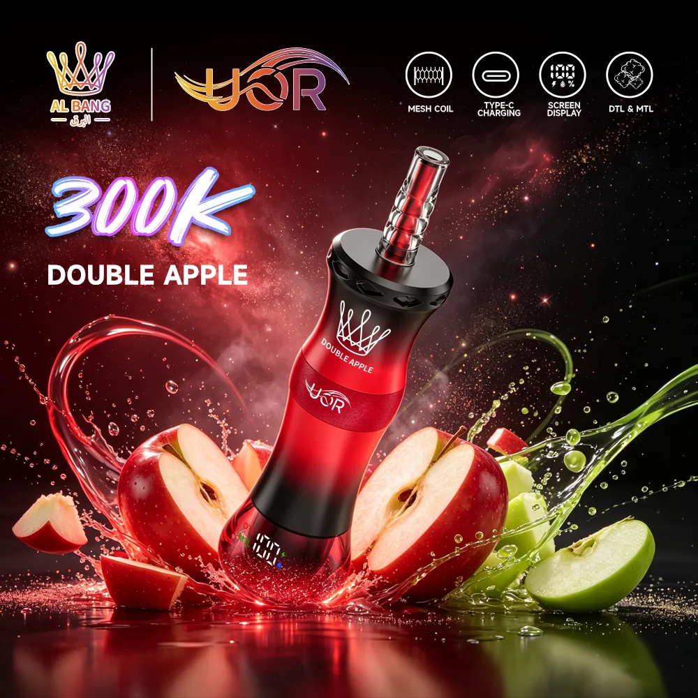 Vaper desechable UOR × Bang AL Bang 300K sabor Double Apple