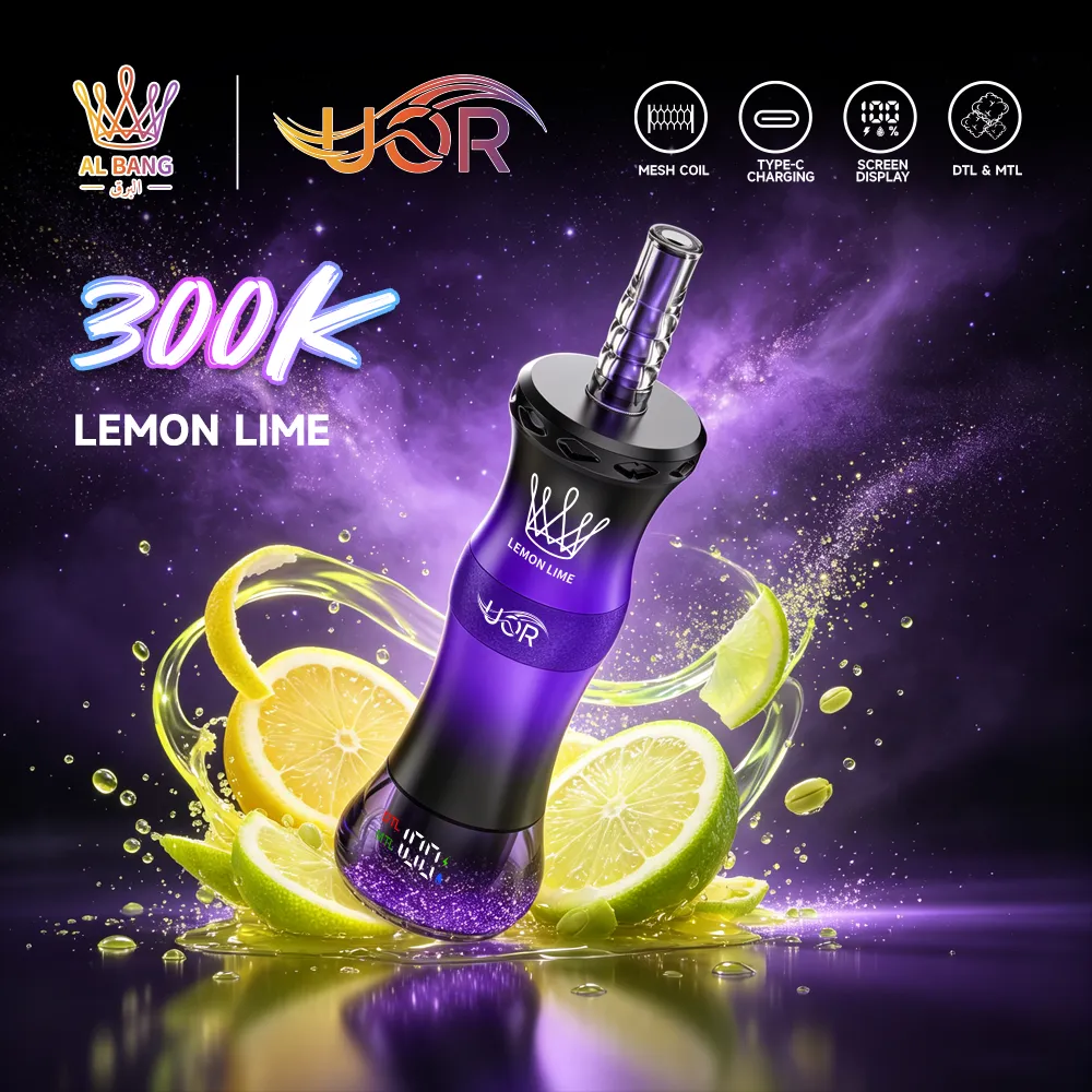 Vaper desechable UOR × Bang AL Bang 300K sabor Lemon Lime