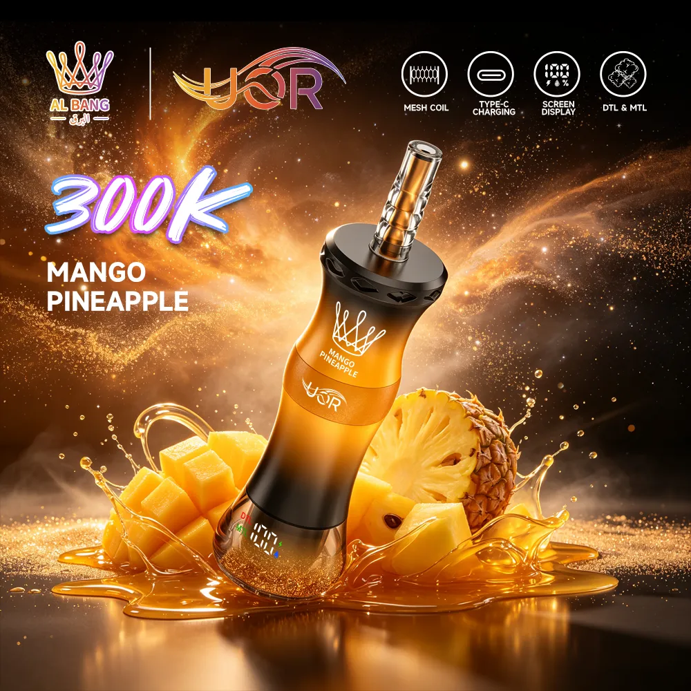 Vaper desechable UOR × Bang AL Bang 300K sabor Mango Pineapple