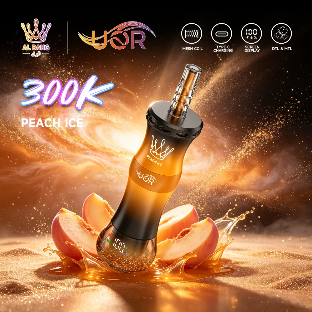Vaper desechable UOR × Bang AL Bang 300K sabor Peach Ice