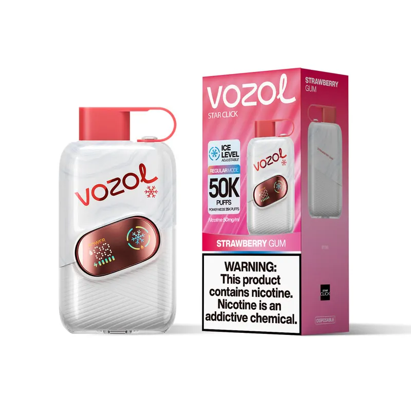 Vozol Star Click 50000 - sabor Strawberry Gum