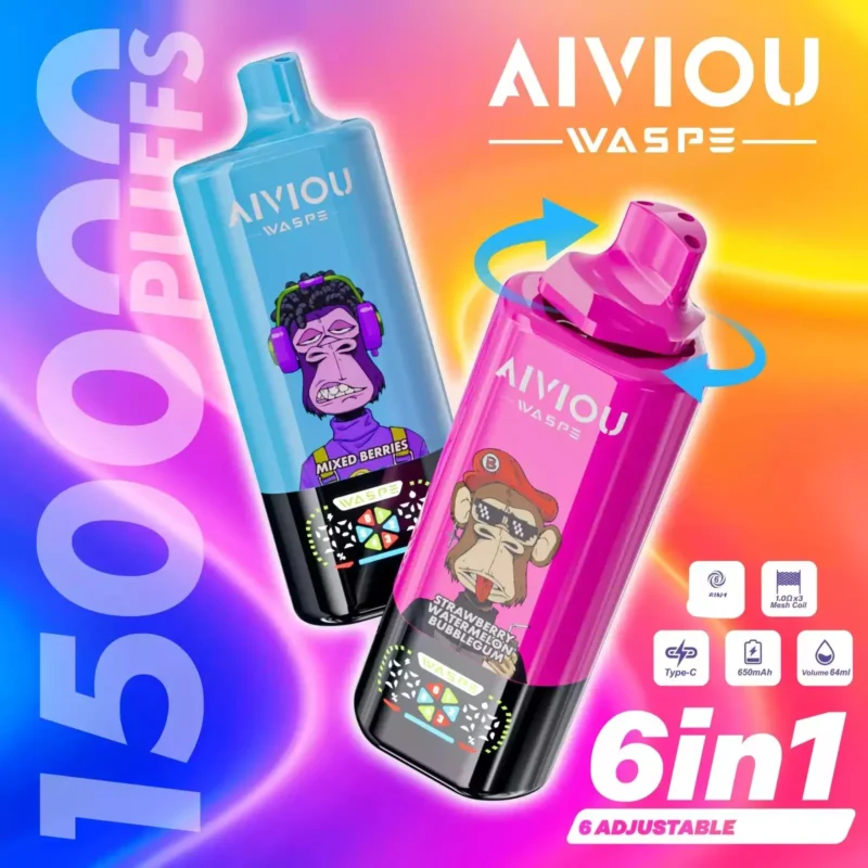 WASPE AIVIOU 6 in 1 150000 Puffs – Vaper Desechable Recargable 6 en 1