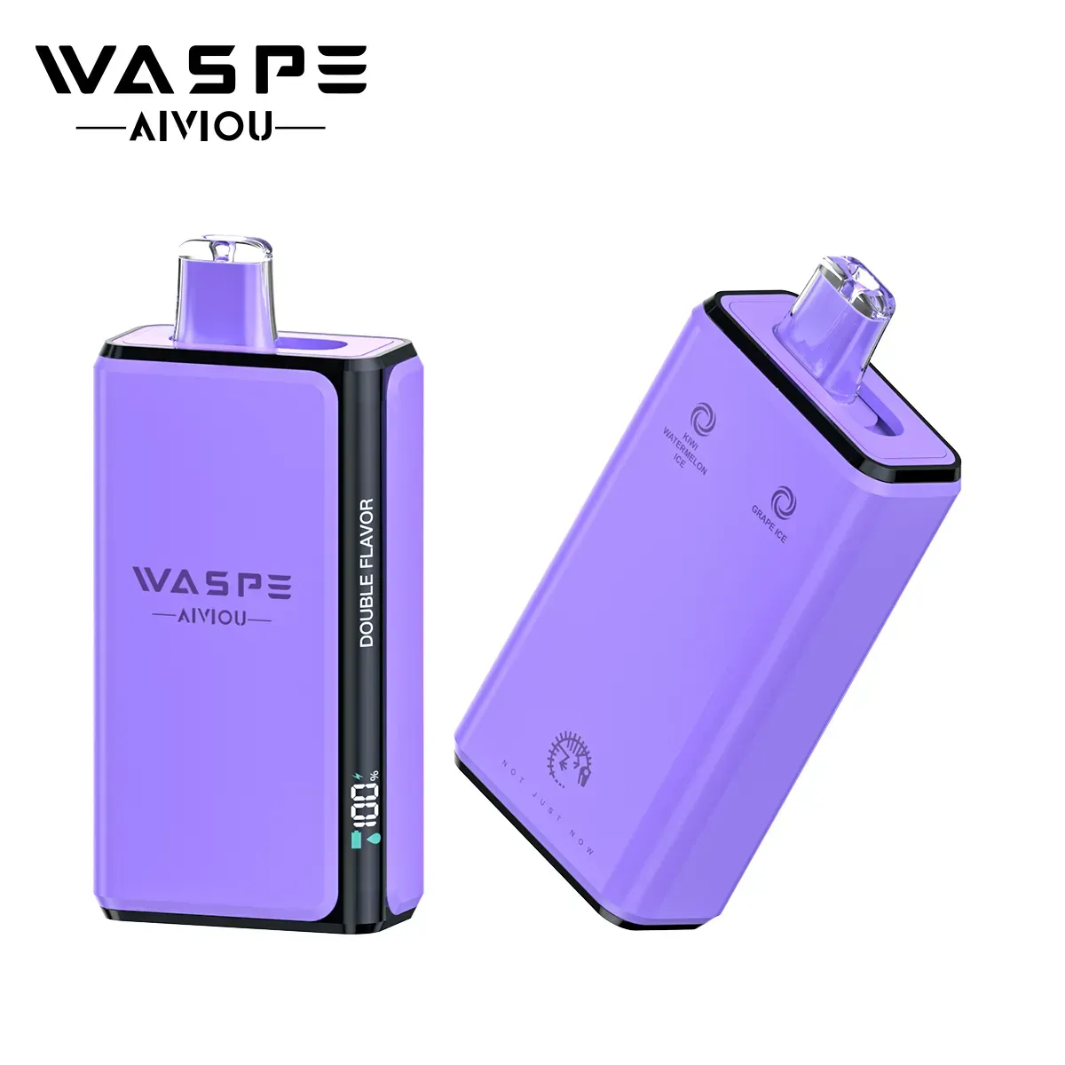 WASPE Double Flavor 100K Pro 2 en 1 - doble sabor Grape Ice y Kiwi Watermelon Ice