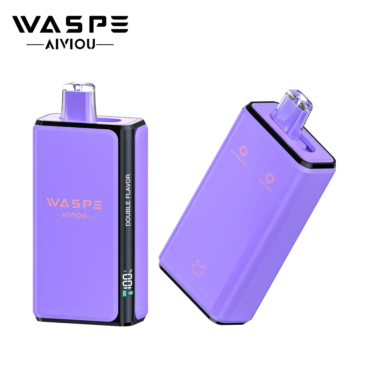 WASPE Double Flavor 100K Pro 2 en 1 - doble sabor Mixed Berry y Kiwi Melon Ice