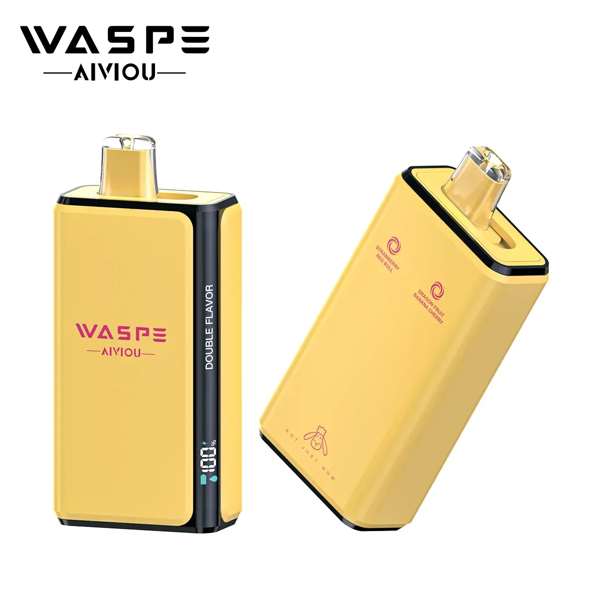 WASPE Double Flavor 100K Pro 2 en 1 - doble sabor Strawberry Raspberry Cherry y Black Ice Dragon Fru
