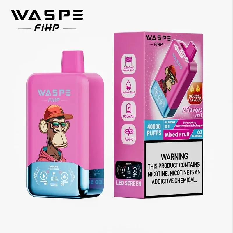 WASPE Crystal 40000 – sabor Strawberry Watermelon Bubblegum Mixed