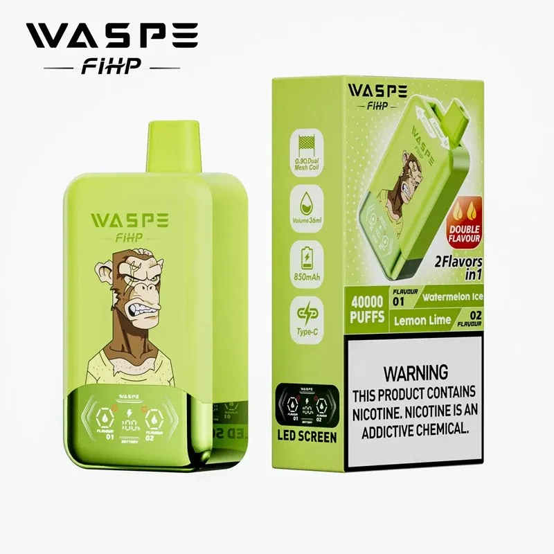 WASPE Crystal 40000 – sabor Watermelon Ice y Lemon Lime