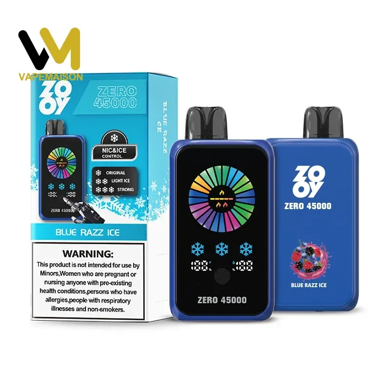 ZOOY ZERO 45000 Caladas – Vaper Desechable Recargable con Pantalla LED y Control NIC&ICE - Imagen 4