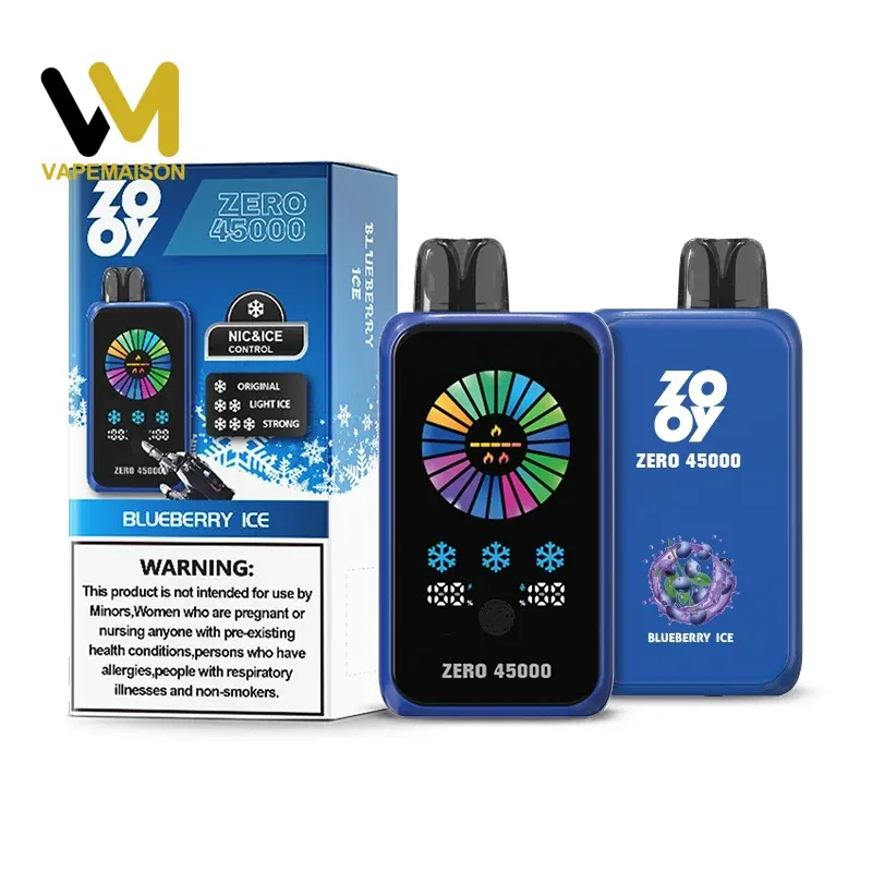 ZOOY ZERO 45000 Caladas – Vaper Desechable Recargable con Pantalla LED y Control NIC&ICE - Imagen 2