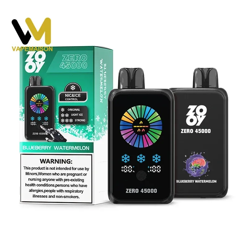 ZOOY ZERO 45000 Caladas – Vaper Desechable Recargable con Pantalla LED y Control NIC&ICE - Imagen 3