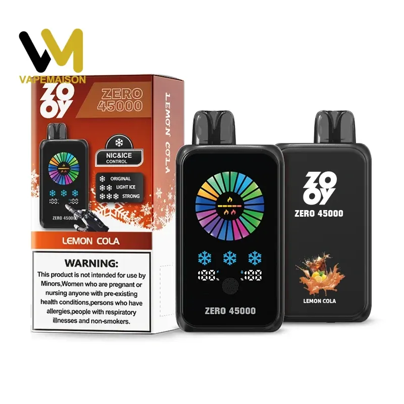 ZOOY ZERO 45000 Caladas – Vaper Desechable Recargable con Pantalla LED y Control NIC&ICE - Imagen 6