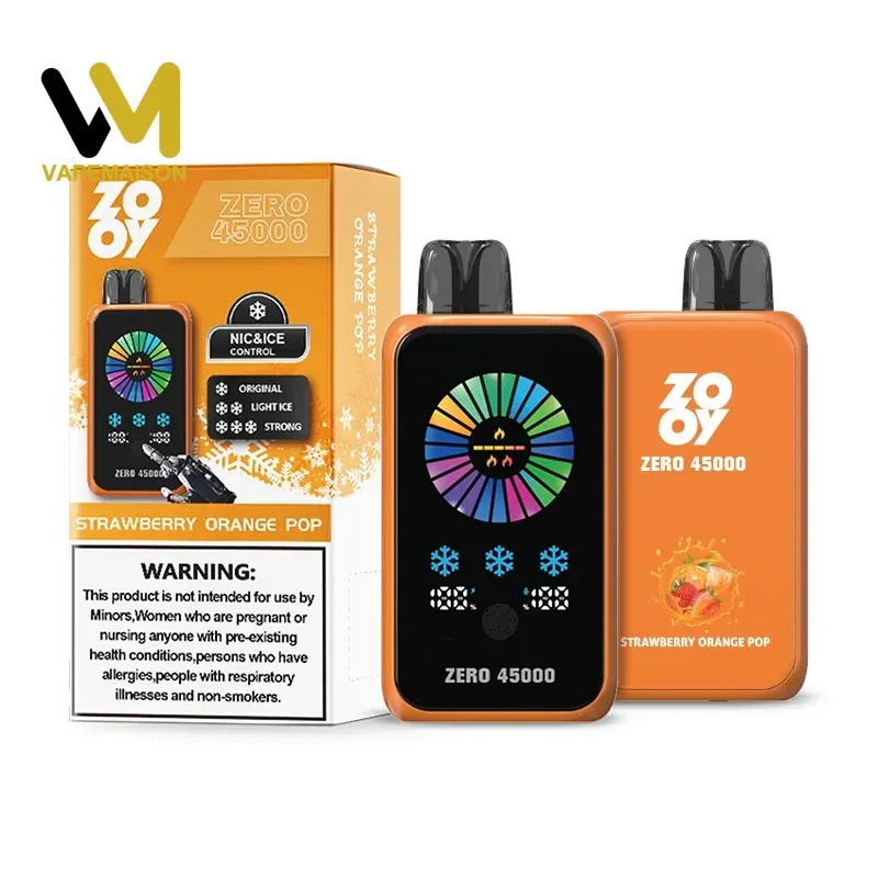 ZOOY ZERO 45000 Caladas – Vaper Desechable Recargable con Pantalla LED y Control NIC&ICE - Imagen 9