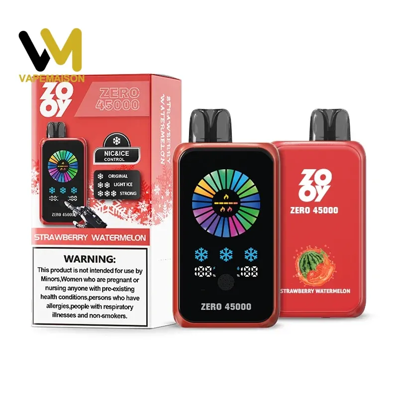 ZOOY ZERO 45000 Caladas – Vaper Desechable Recargable con Pantalla LED y Control NIC&ICE - Imagen 10
