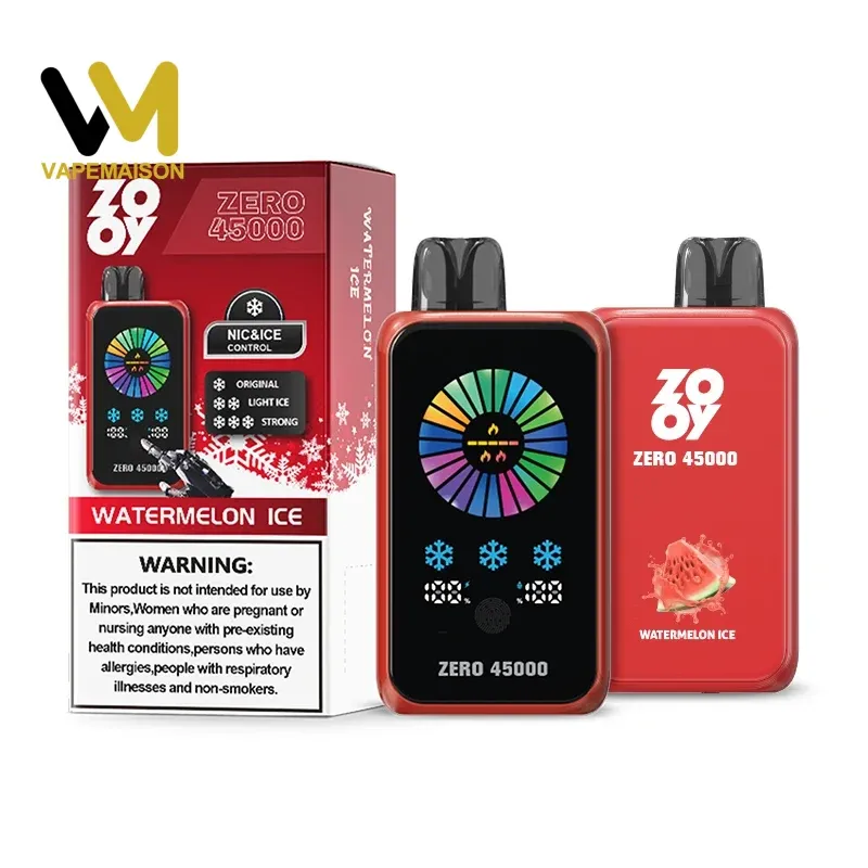 ZOOY ZERO 45000 Caladas – Vaper Desechable Recargable con Pantalla LED y Control NIC&ICE - Imagen 11