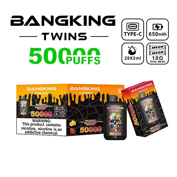 Bang King Twins 50K - doble sabor Cola Lemon y Strawberry Skittles