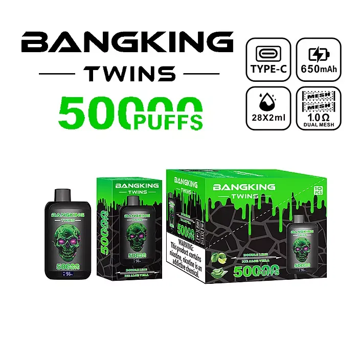 Bang King Twins 50K - doble sabor Double Lime y Ice Aloe Vera