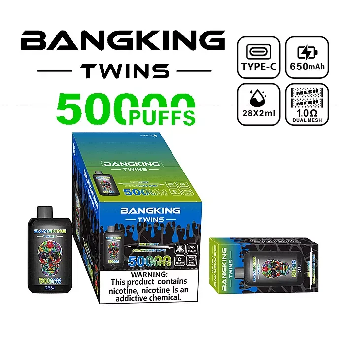 Bang King Twins 50K - doble sabor Mix Berry y Strawberry Kiwi