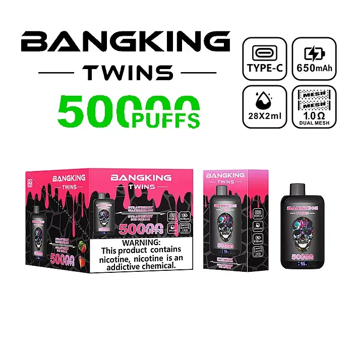 Bang King Twins 50K - doble sabor Strawberry Watermelon y Strawberry Ice Cream